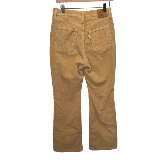 Levi's Ribcage Boot High Rise Tan Corduroy Pants Size 30 - Picture 6 of 16
